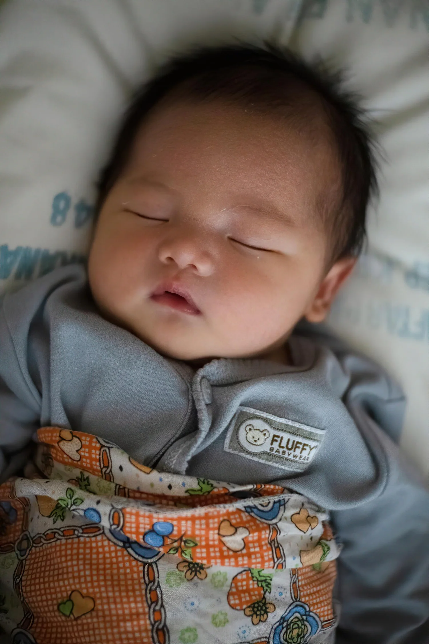 A sleeping baby, from the original Sleepy Bunnies website
